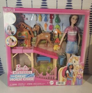 New Barbie The Great Horse Chase Playset